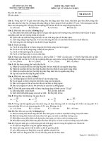 KIỂM TRA MỘT TIẾT MÔN VẬT LÝ 12 BAN CƠ BẢN Mã đề thi 132 doc