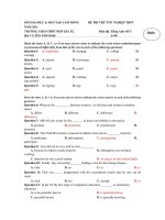 ĐỀ THI THỬ TỐT NGHIỆP THPT NĂM 2011 TRƯỜNG THCS-THPT NGÔ GIA TỰ Môn thi: Tiếng Anh- Đề 5 ppt