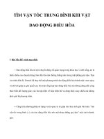 TÌM VẬN TỐC TRUNG BÌNH KHI VẬT DAO ĐỘNG ĐIỀU HÒA potx