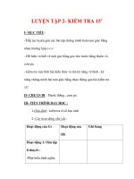 Giáo án môn Toán lớp 7 : Tên bài dạy : LUYỆN TẬP 2- KIỂM TRA 15’ pptx