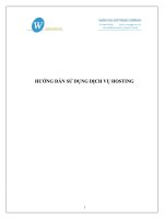 hướg dẫn sử dụng dịch vụ hosting