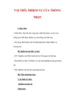 Giáo án Công nghệ lớp 7 : Tên bài dạy : VAI TRÒ, NHIỆM VỤ CỦA TRỒNG TRỌT potx