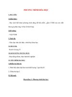 Giáo án Hóa Học lớp 8: PHƯƠNG TRÌNH HÓA HỌC pptx