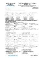 ĐỀ THI THI THỬ ĐẠI HỌC LẦN 1 - NĂM 2011 MÔN TIẾNG ANH - TRƯỜNG THPT CHUYÊN NGUYỄN HUỆ docx