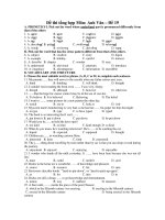 Đề thi tổng hợp Môn: Anh Văn – Đề 19 pps