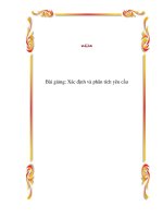 Bài giảng: Xác định và phân tích yêu cầu doc