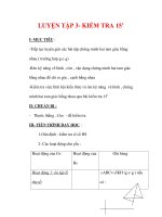 Giáo án môn Toán lớp 7 : Tên bài dạy : LUYỆN TẬP 3- KIỂM TRA 15’ doc