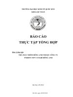 Thực tập tổng hợp tại công ty TNHHNN MTV cơ khí đông anh
