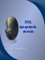 Bài giảng HTML ngôn ngữ đánh dấu siêu văn bản  Trịnh Công Duy