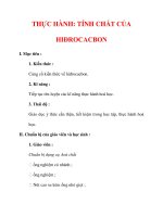 Giáo án Hóa học lớp 9 : Tên bài dạy : THỰC HÀNH: TÍNH CHẤT CỦA HIĐROCACBON pot