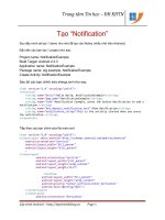 Lập trình Android: Notification docx