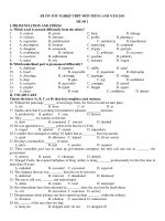 ĐỀ ÔN TỐT NGHIỆP THPT MÔN TIẾNG ANH NĂM 2011 - ĐỀ SỐ 1 pps