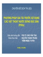 Bài giảng PHƯƠNG PHÁP GIA TẢI TRƯỚC SỬ DỤNG CÁC VẬT THOÁT NƯỚC ĐỨNG ĐÚC SẴN part 1 doc