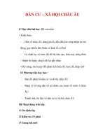 Giáo án Địa Lý 7 : Tên bài dạy : DÂN CƯ – XÃ HỘI CHÂU ÂU pdf