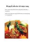 Bí quyết nấu ăn với rượu vang pptx