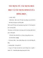 Giáo án Vật lý lớp 7 : Tên bài dạy : TÁC DỤNG TỪ, TÁC DỤNG HOÁ HỌC VÀ TÁC DỤNG SINH LÍ CỦA DÒNG ĐIỆN. ppsx