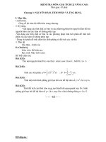 KIỂM TRA MÔN: GIẢI TÍCH 12( NÂNG CAO) pps