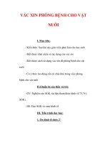 Giáo án Công nghệ lớp 7 : Tên bài dạy : VÁC XIN PHÒNG BỆNH CHO VẬT NUÔI ppsx