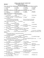 ĐỀ ÔN LUYỆN THI TỐT NGHIỆP THPT ĐỀ SỐ 17 pptx