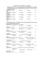 ĐỀ KIỂM TRA TỔNG HỢP LẦN 3 KHỐI 12 doc