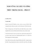 NẮM VỮNG CÁC DÃY VÀ CÔNG THỨC TRONG EXCEL – PHẦN 5 potx