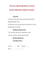 Giáo án Công nghệ lớp 7 : Tên bài dạy : TH XÁC ĐỊNH ĐỘ PH CỦA ĐẤT BẰNG PHƯƠNG PHÁP SO MÀU pot