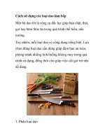 Cách sử dụng các loại dao làm bếp ppt