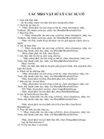 CÁC MẸO VẶT XỬ LÝ CÁC SỰ CỐ pptx