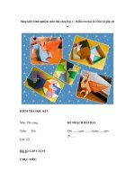 Sáng kiến kinh nghiệm môn thủ công lớp 1 – Kiểm tra học kì I bài 14 gấp cái ví pps