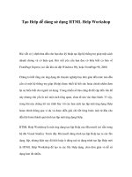 Tạo Help dễ dàng sử dụng HTML Help Workshop potx