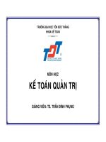 BÀI GIẢNG: KẾ TOÁN QUẢN TRỊ pdf