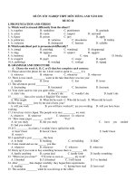 ĐỀ ÔN TỐT NGHIỆP THPT MÔN TIẾNG ANH NĂM 2011 - ĐỀ SỐ 10 ppsx