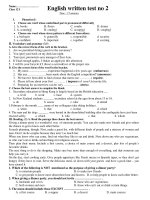 English written test no 2 pdf