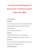 Giáo án Lịch sử lớp 7 : Tên bài dạy : TÂY SƠN LẬT ĐỔ CHÍNH QUYỀN HỌ NGUYỄN VÀ ĐÁNH TAN QUÂN XÂM LƯỢC XIÊM pptx