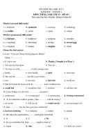 ĐỀ KIỂM TRA HỌC KỲ I NĂM HỌC: 2010-2011 MÔN: TIẾNG ANH LỚP 12 – ĐỀ 017 ppt