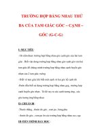 Giáo án môn Toán lớp 7 : Tên bài dạy : TRƯỜNG HỢP BẰNG NHAU THỨ BA CỦA TAM GIÁC GÓC – CẠNH – GÓC (G-C-G) ppsx