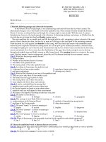 KỲ THI THỬ ĐẠI HỌC LẦN 1 MÔN THI: TIẾNG ANH 12 - ĐỀ SỐ: 466 ppsx