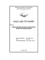 Đánh giá khả năng cạnh tranh của hàng dệt may việt nam thực trạng và giải pháp