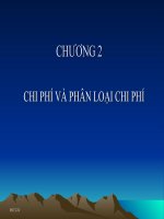 CHƯƠNG 2 CHI PHÍ VÀ PHÂN LOẠI CHI PHÍ potx