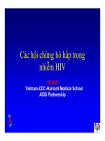 Bài giảng điều trị HIV : Các hội chứng hô hấp trong nhiễm HIV part 1 pps