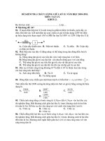 ĐỀ KIỂM TRA CHẤT LƯỢNG GIỮA KỲ II NĂM HỌC 2010-2011. MÔN: VẬT LÝ - Nội dung đề: 347 pot