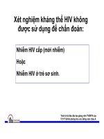 Bài giảng điều trị HIV : Giới thiệu về Tư vấn và Xét nghiệm HIV part 2 pot