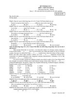 ĐỀ THI HỌC KỲ I . MÔN : ANH VĂN LỚP 12 ppsx
