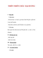 Giáo án Địa Lý 7 : Tên bài dạy : THIÊN NHIÊN CHÂU ĐẠI DƯƠNG docx