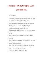 Giáo án Vật lý lớp 9 : Tên bài dạy : BÀI TẬP VẬN DỤNG ĐỊNH LUẬT JUN-LEN XƠ. doc