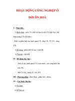 Giáo án Địa Lý 7 : Tên bài dạy : HOẠT ĐỘNG CÔNG NGHIỆP Ở ĐỚI ÔN HOÀ ppsx