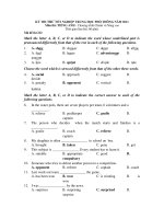 KỲ THI THỬ TỐT NGHIỆP TRUNG HỌC PHỔ THÔNG NĂM 2011 Môn thi: TIẾNG ANH - Mã đề thi 212 pot