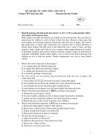 ĐỀ THI HỌC KỲ I MÔN TIẾNG ANH LỚP 12 - ĐỀ 3 pot