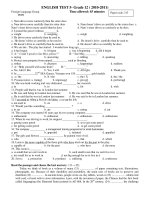 ENGLISH TEST 5- Grade 12 ( 2010-2011) potx