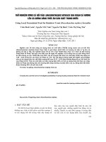 Báo cáo nông nghiệp: 